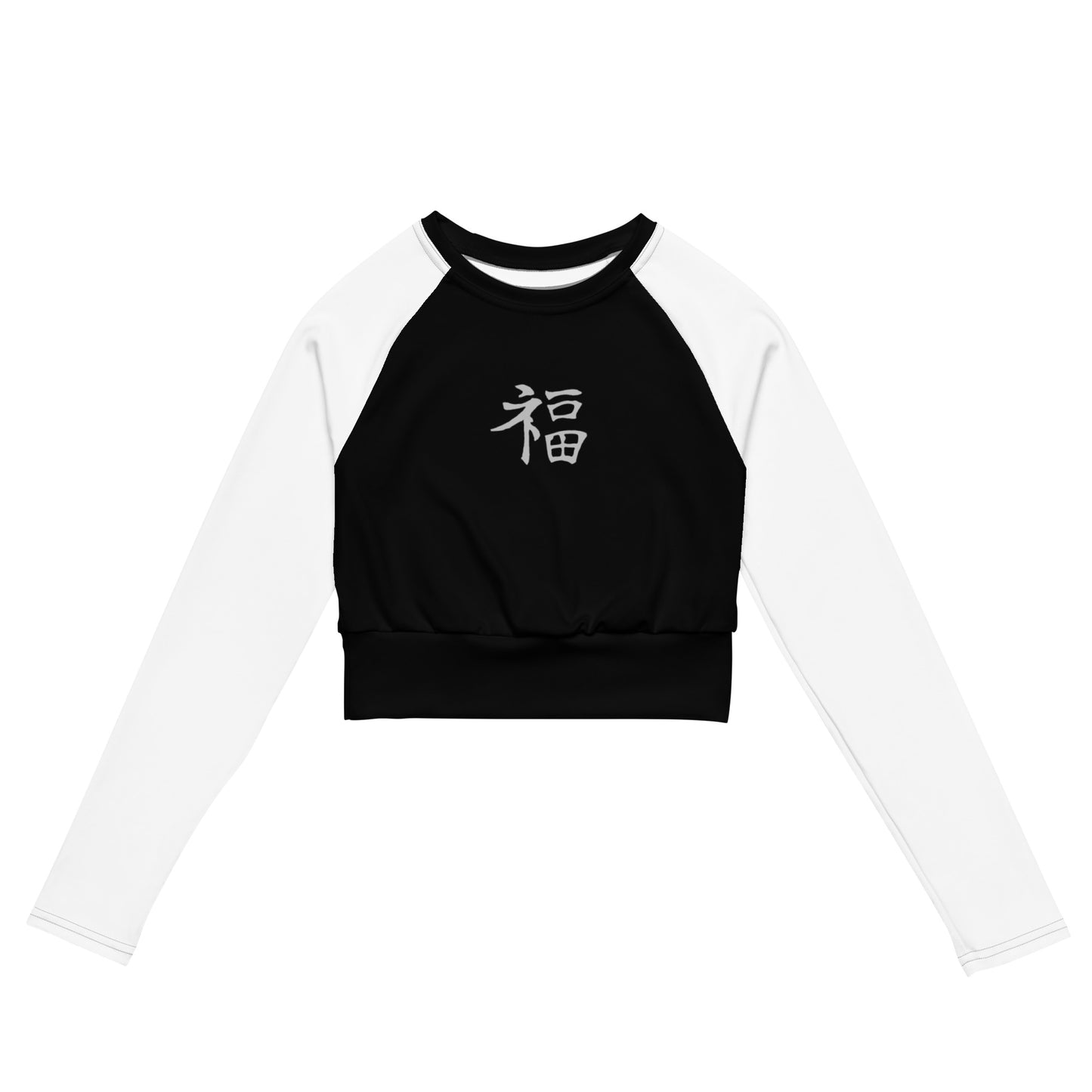 Japanese Mark Recycled long-sleeve Crop Top