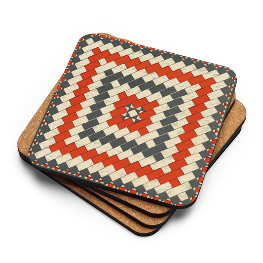 Arabic Pattern Cork-Back Coaster