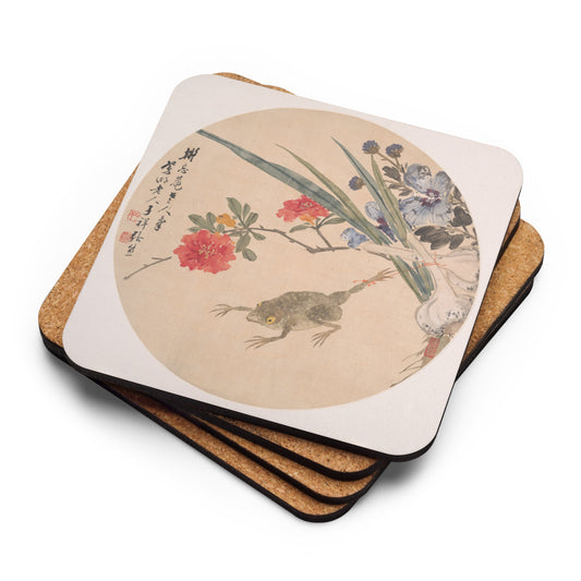 Floral Cork-Back Coaster