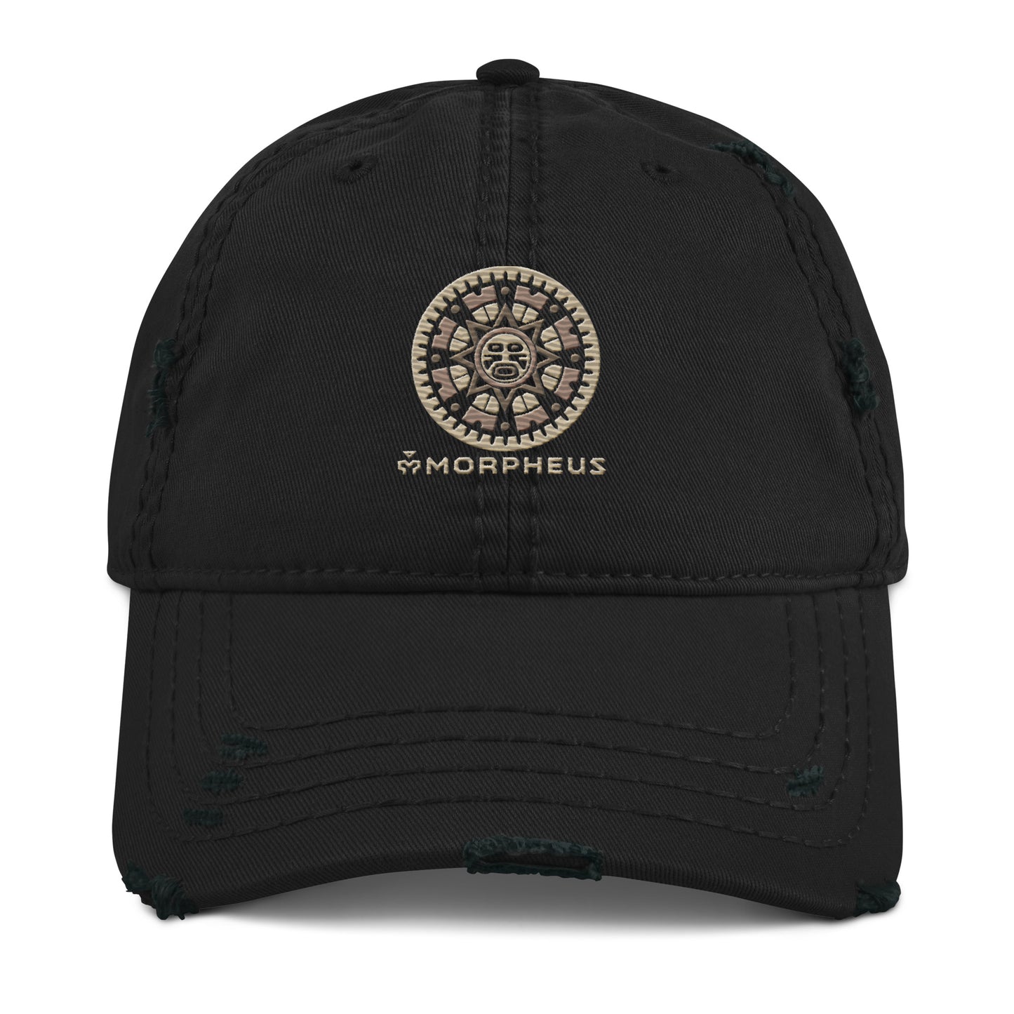 Aztec Dial Black Distressed Hat