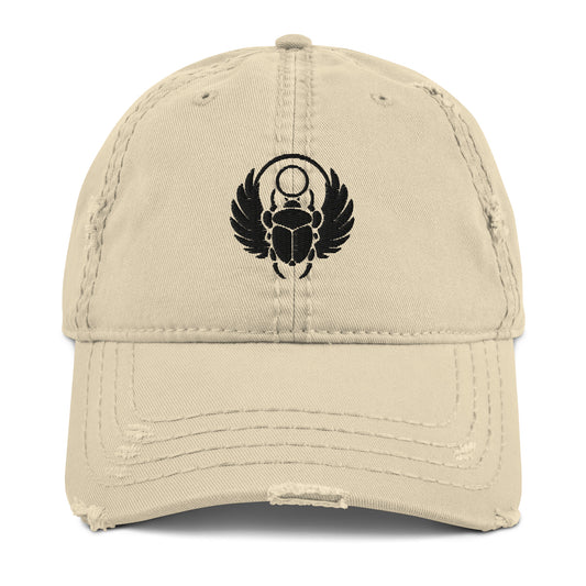 Egyptian Scarab Sand Distressed Hat