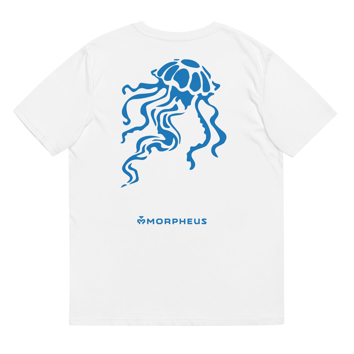 Blue Jellyfish Tribal White T-Shirt