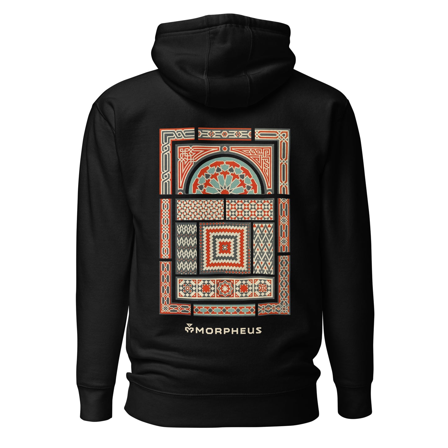 Arabic Pattern Black Hoodie