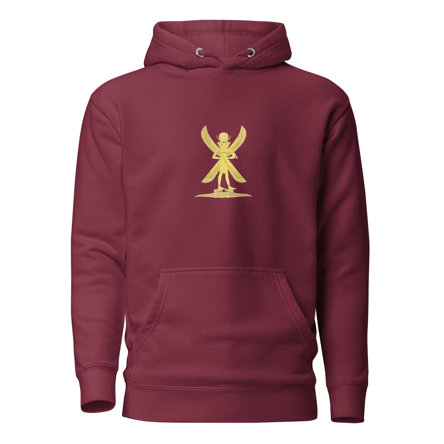 Egyptian Gold Horus Unisex Burgundy Hoodie