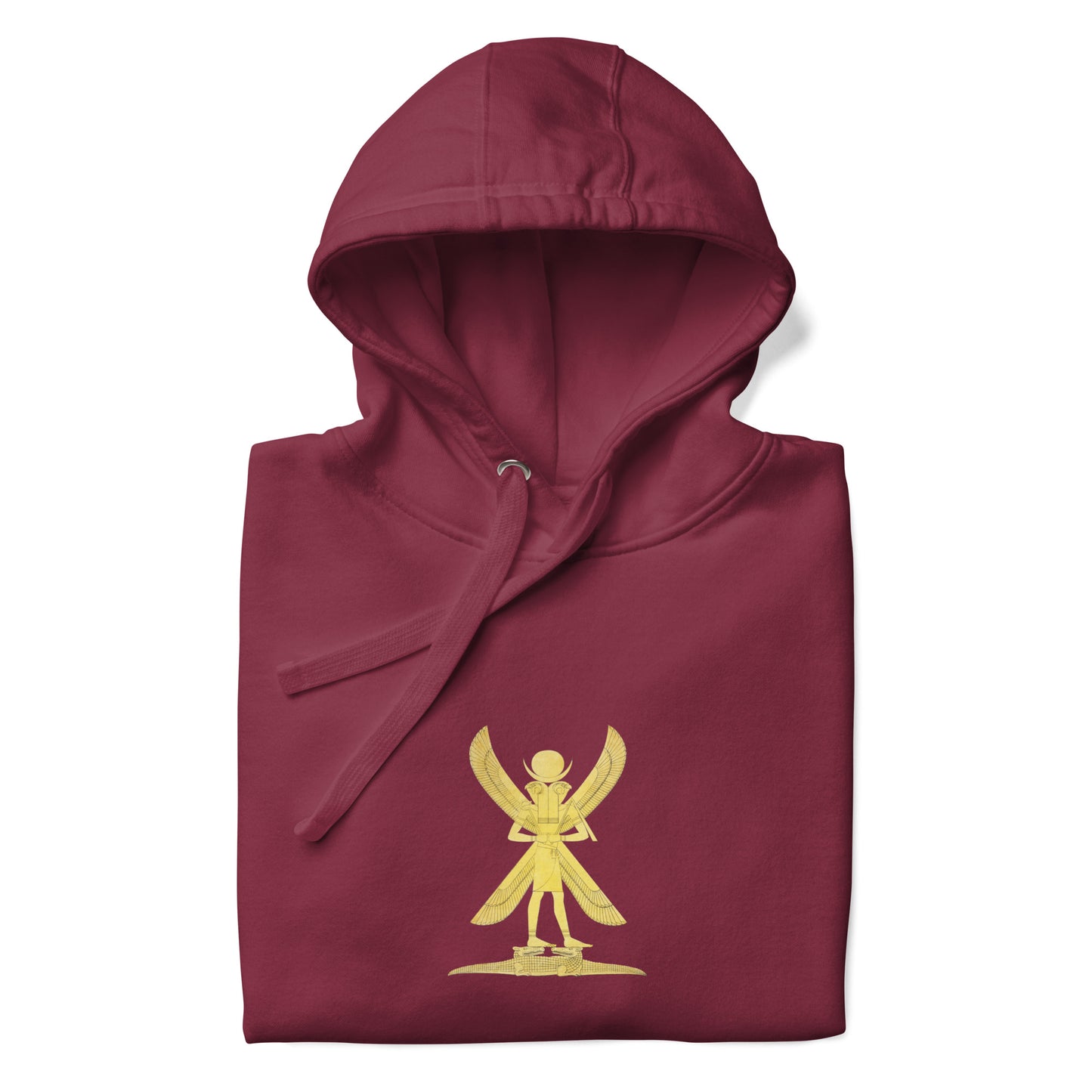 Egyptian Gold Horus Unisex Burgundy Hoodie