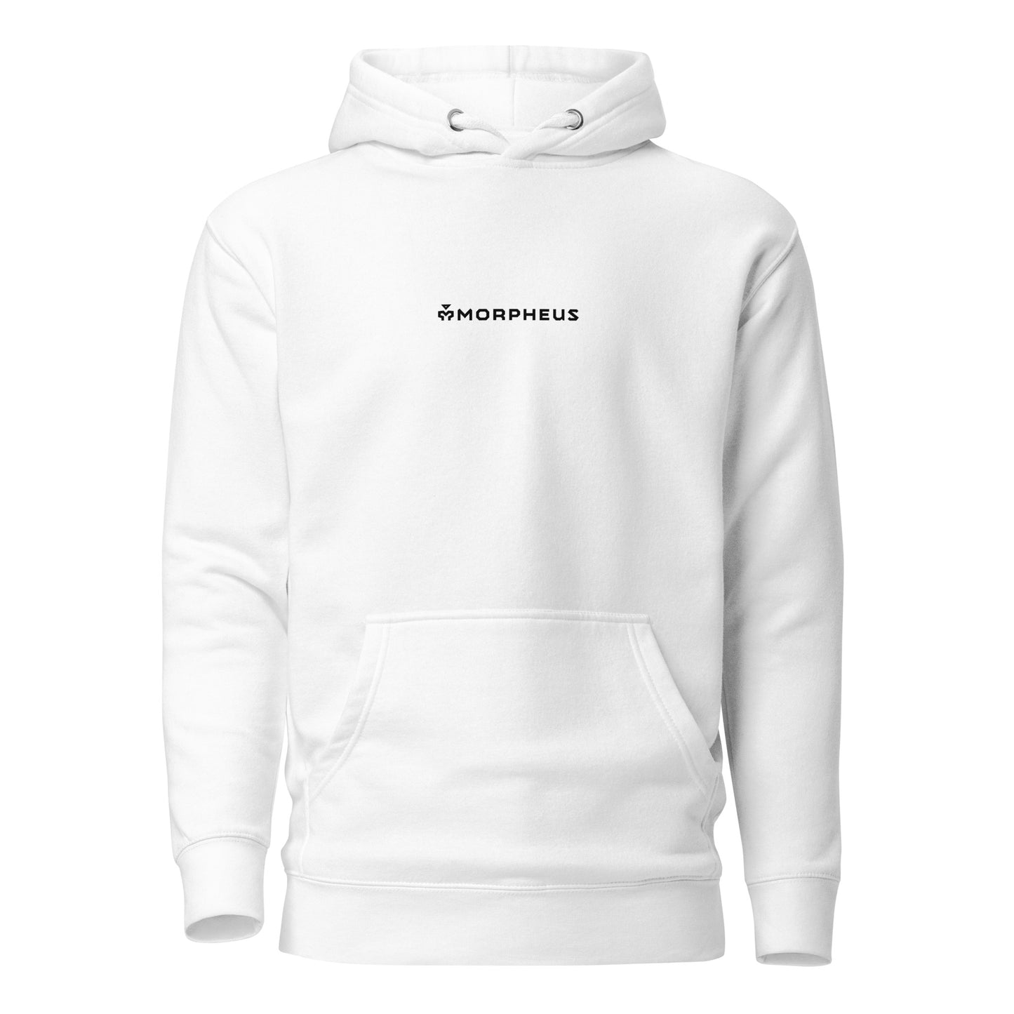 AD. Woman Silhouette Line Art White Hoodie